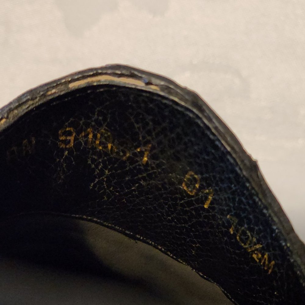 Brass Boot Tassel Loafers Size 10.5 Black Genuine Caiman Alligator - Picture 7 of 11